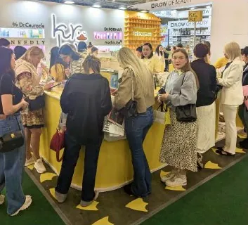 Visitors at the KRKR stand, InterCHARM Kyiv